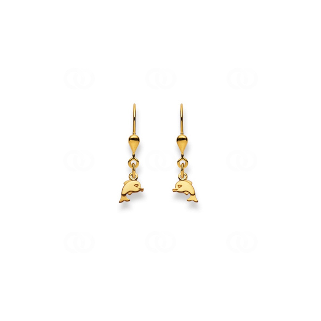 Ohrhänger 750/18 K Gelbgold Delfin