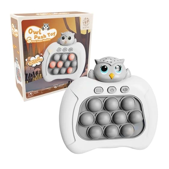 Owl Popit Game - Pop It Pro Light Up Game Quick Push Fidget Spill