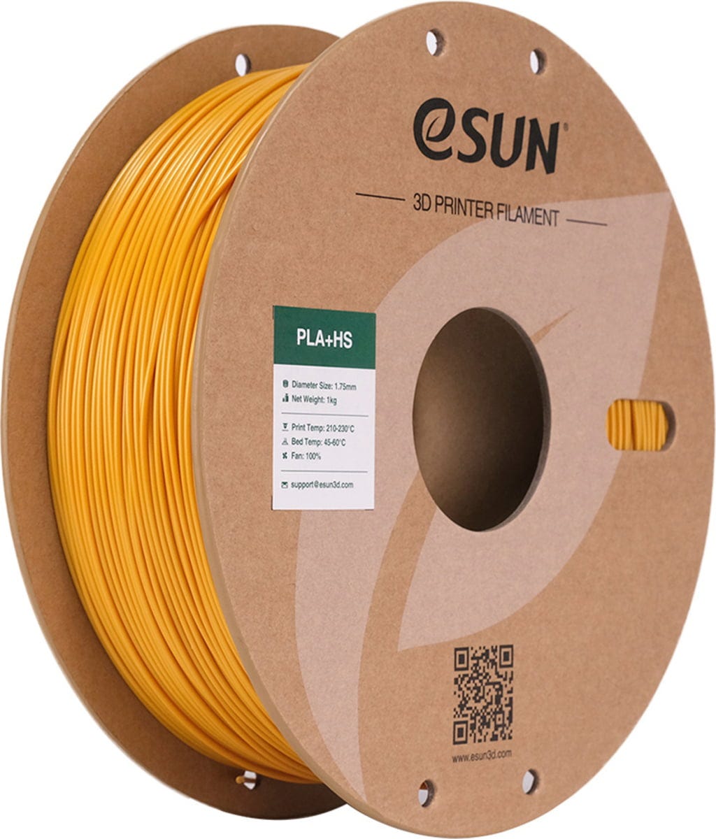eSUN  PLA+HS Gold, 1,75 mm / 1000 g    PLA-Filament für den Hochgeschwindigkeitsdruck