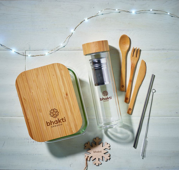 GiftRetail MO9962 - TUNDRA LUNCHBOX Lunchbox en verre et bambou