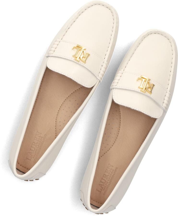 LAUREN RALPH LAUREN Loafers Dames Barnsbury Flats Driver Maat: 38 Materiaal: Leer Kleur: Wit