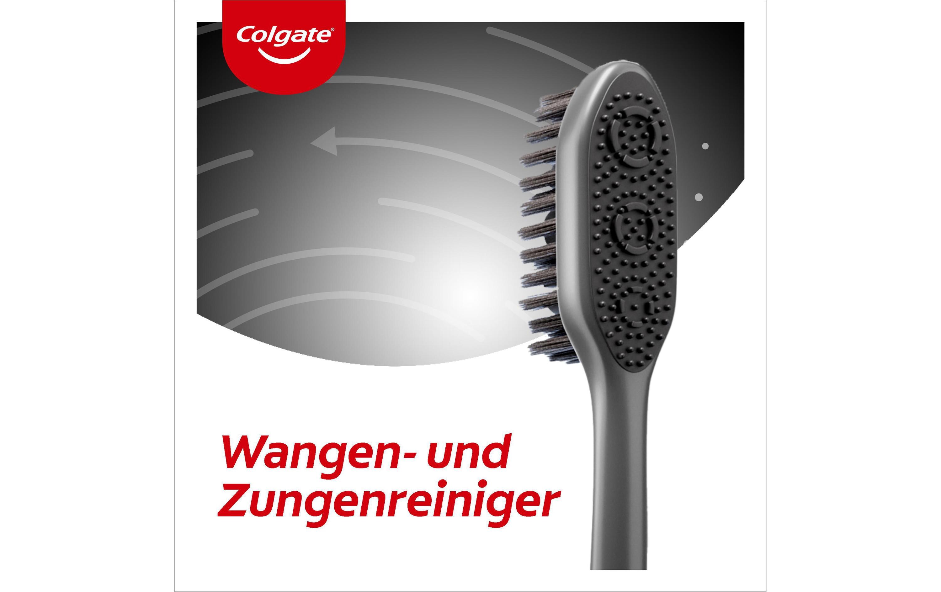 Handzahnbürste 360° Aktivkohle mittelZahnbürste für eine optimale Zahnzwischenraumreinigung