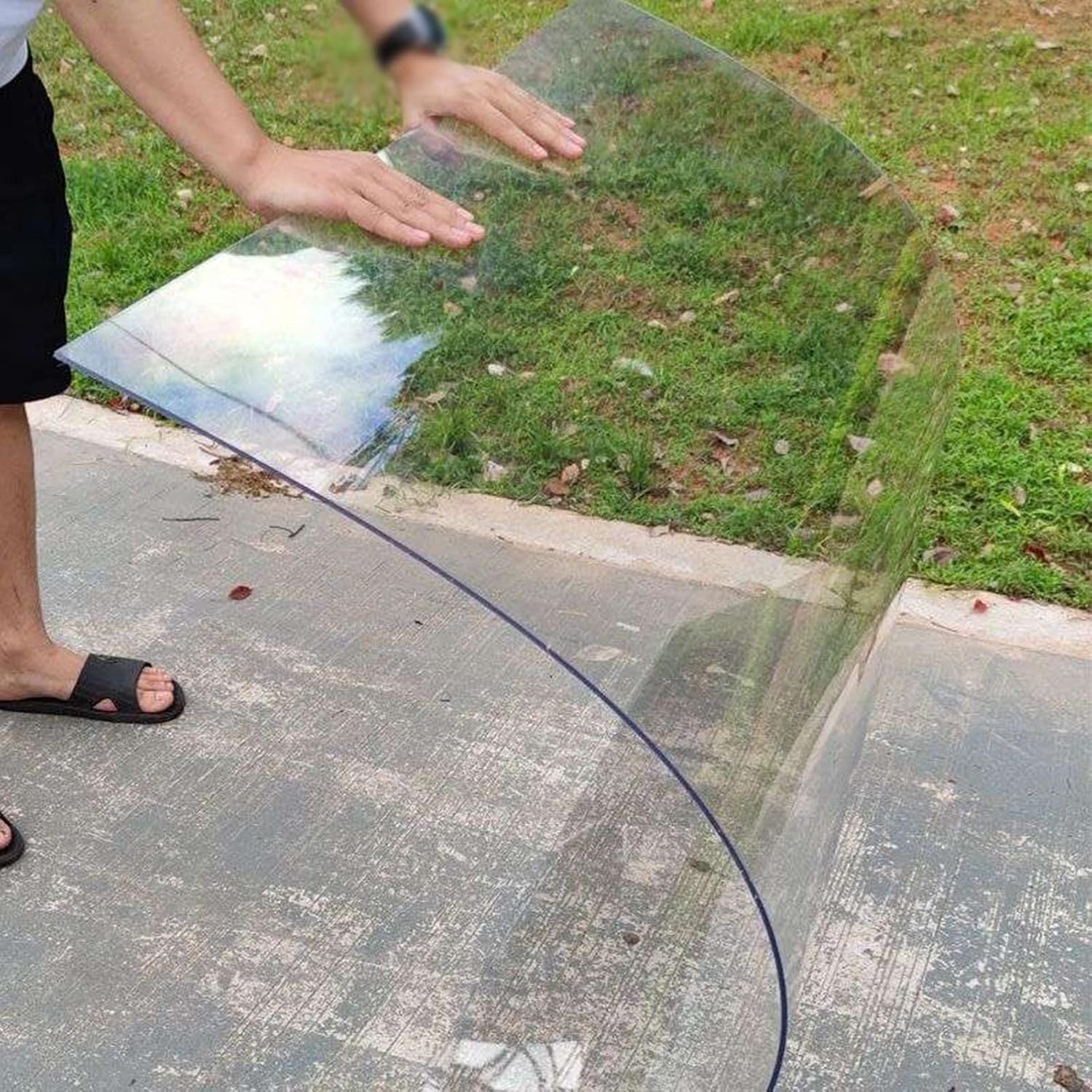 Gewächshausplatten Polycarbonat-Dachplatte,Regensichere Isolierung Transparente Kunststoff PC-Platte,für Outdoor,Dachüberdachung,Einfach Zu Biegen Und Zu Schneiden (WxL: 1.2x5m)