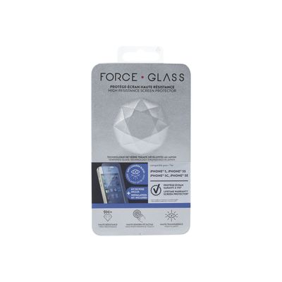 Force Glass - Protection d'écran - verre trempé pour iPhone 5/5S/SE/5C