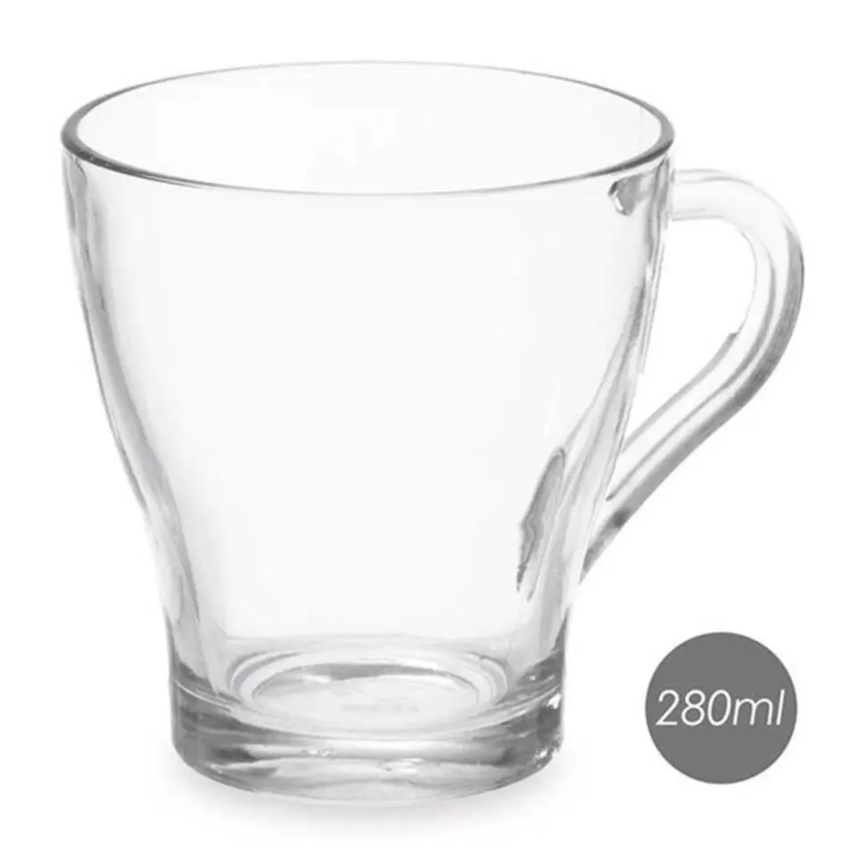 Vivalto Design Koffie/thee glazen - 6x stuks - glas - 280 ml