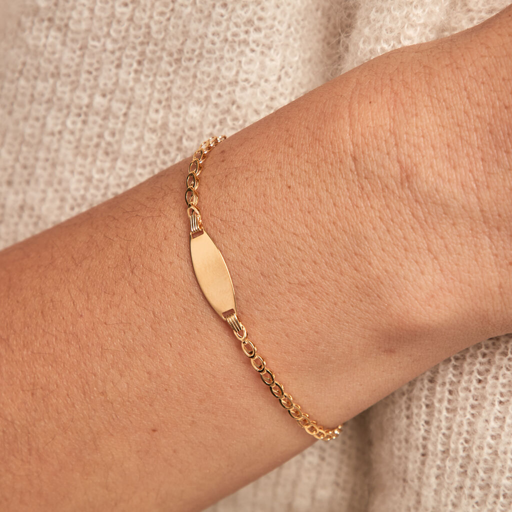 Bracelet Identitée Marcel Or Jaune
