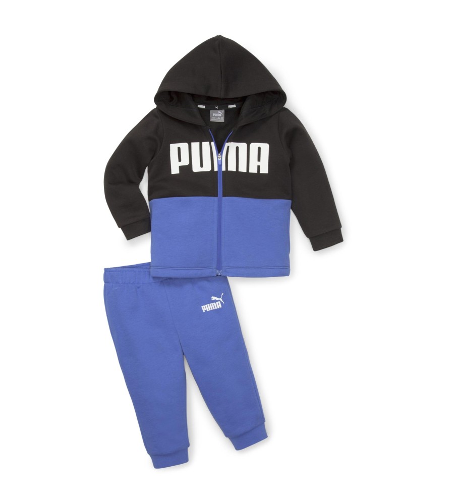 Conjunto de calça e blusa Puma Minicats Colorblock, azul