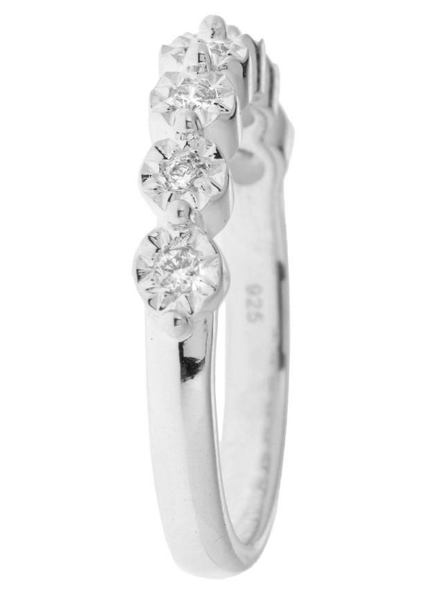 Rivière-Ring mit Brillanten, ges. ca. 0,14 ct. I/J, SI1