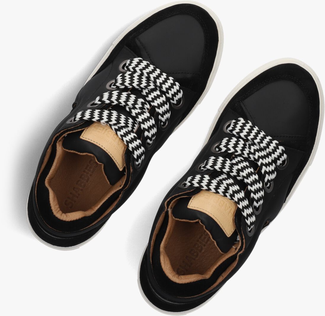 zwarte shabbies lage sneakers ragy chunky