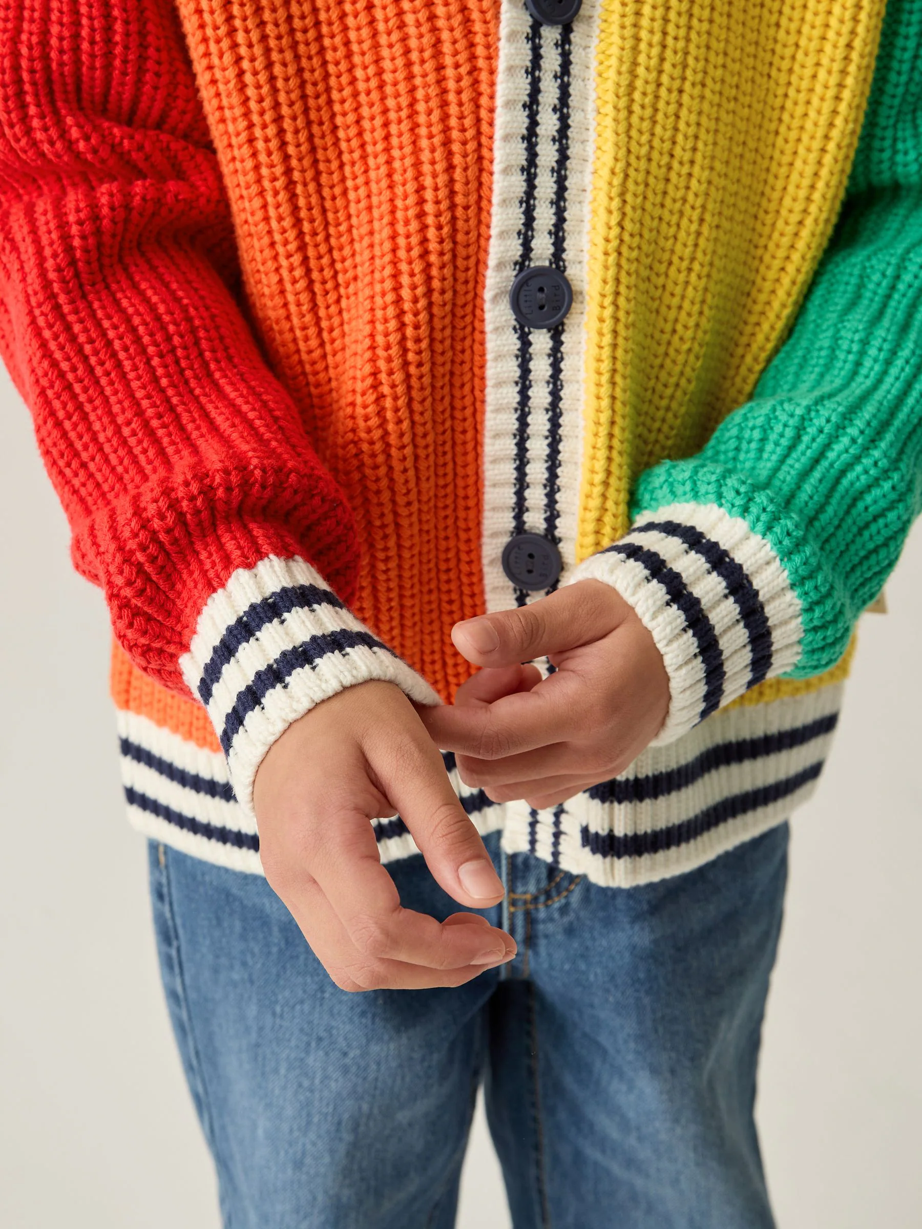 Little Bird by Jools Oliver Regenboog Kleurblok 100% Katoenen Vest