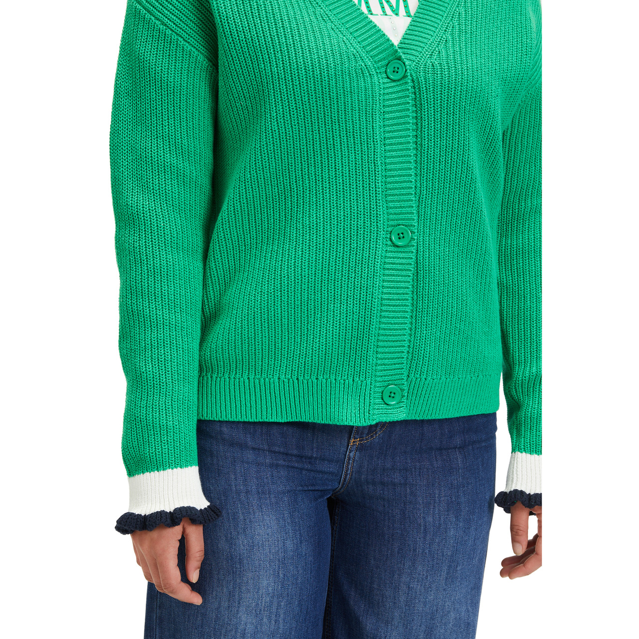 Cartoon Strickjacke Kurz 1/1 Arm