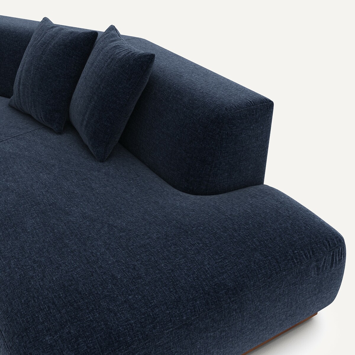 AM.PM<br>Sofá de canto aberto em veludo chenille, Jacopo