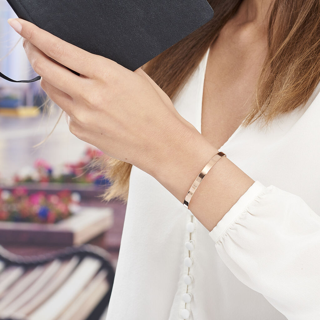 Bracelet Jonc Gravita Argent Rose