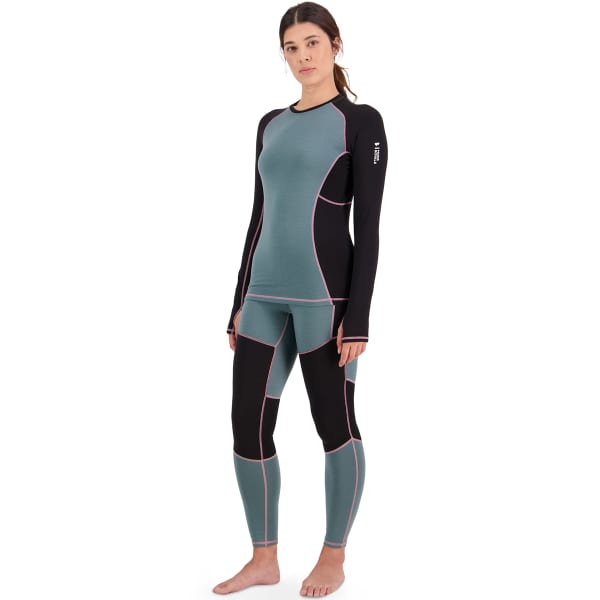 T-shirt thermique MONS ROYALE W OLYMPUS LS VLU BURNT SAGE/BLACK