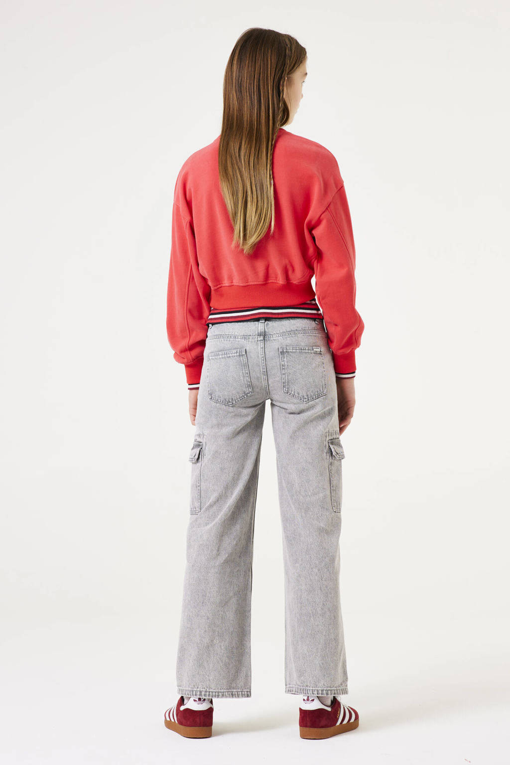 Garcia sweater met tekst rood