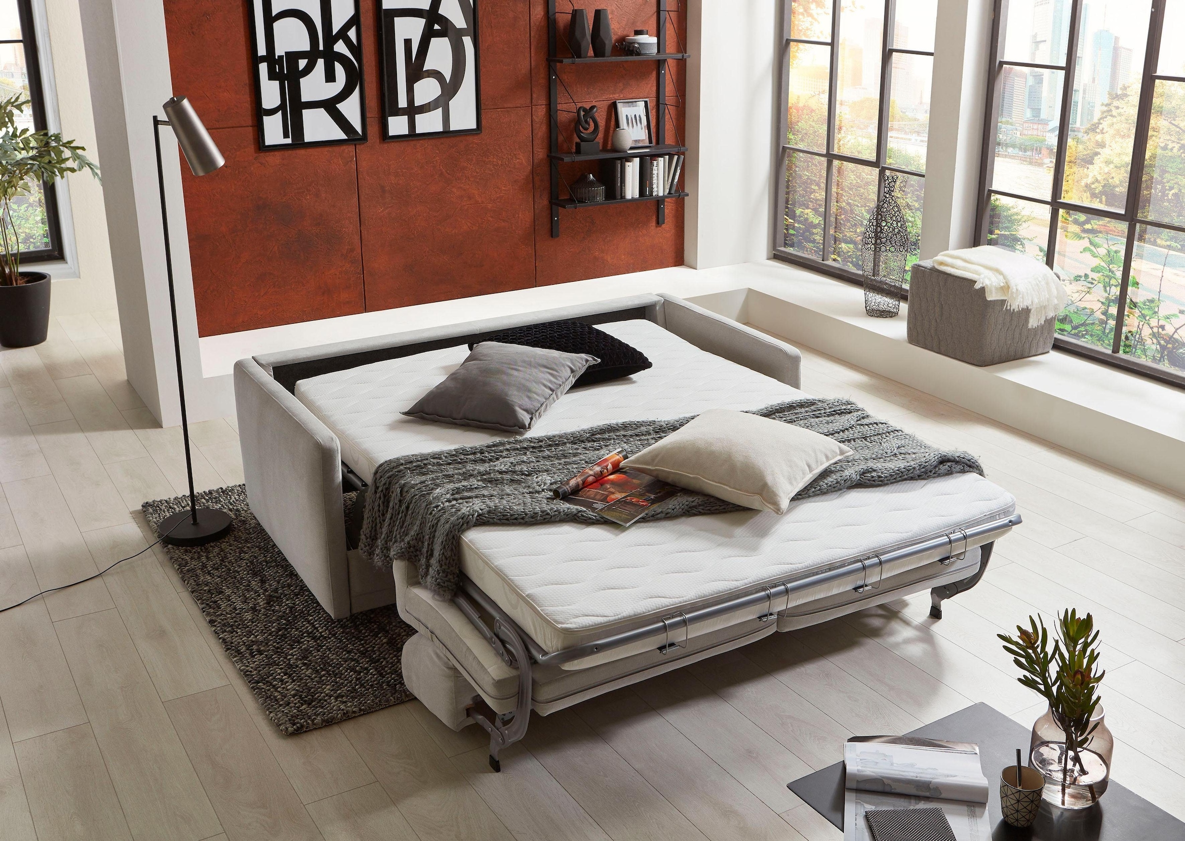 PLACES OF STYLE Schlafsofa »Limone« für Dauerschläfer geeignet inklusive hochwertige Matratze