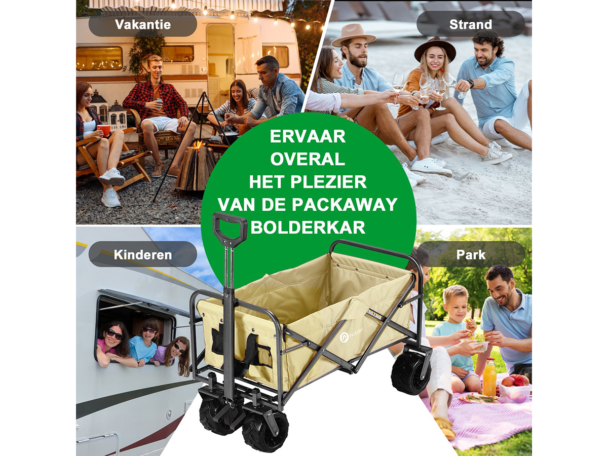 Packaway XL opvouwbare bolderkar - Taupe