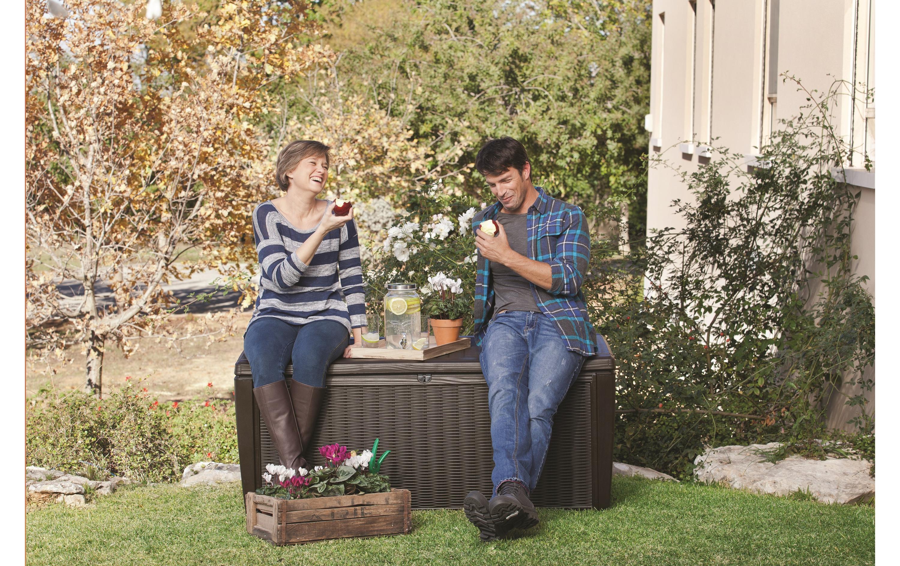 Gartenbox Sumatra Braun<br>Outdoor-Aufbewahrungsbox 511 l