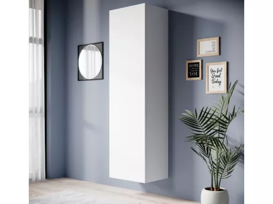 Armoire murale pour Salon Salle à manger en Blanc avec 40x29x165cm Eliot