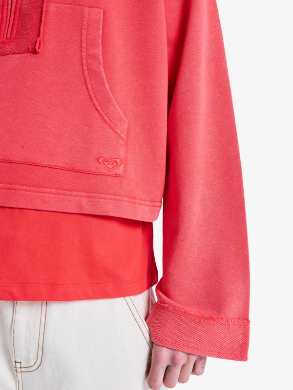 Stars Catcher Sweat à capuche demi-zip Rouge Femme