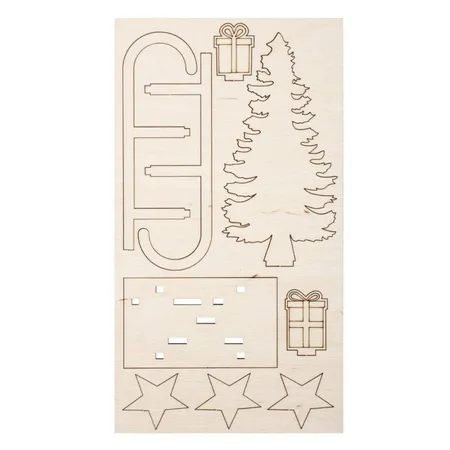 Rayher Holzbausatz Winterdream 9tlg.11,5x16,5cm