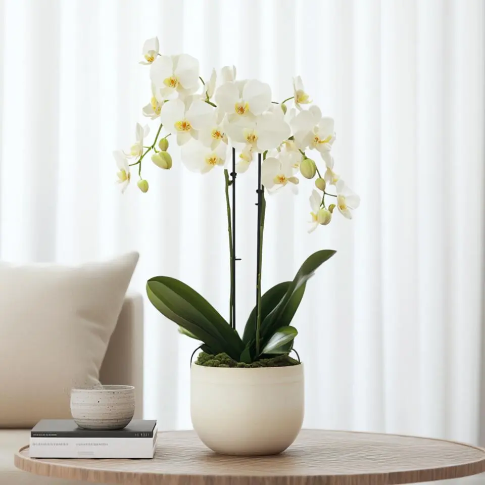 Orchidee wit - Phalaenopsis Multiflora - Hoogte 35-45cm - ⌀12cm