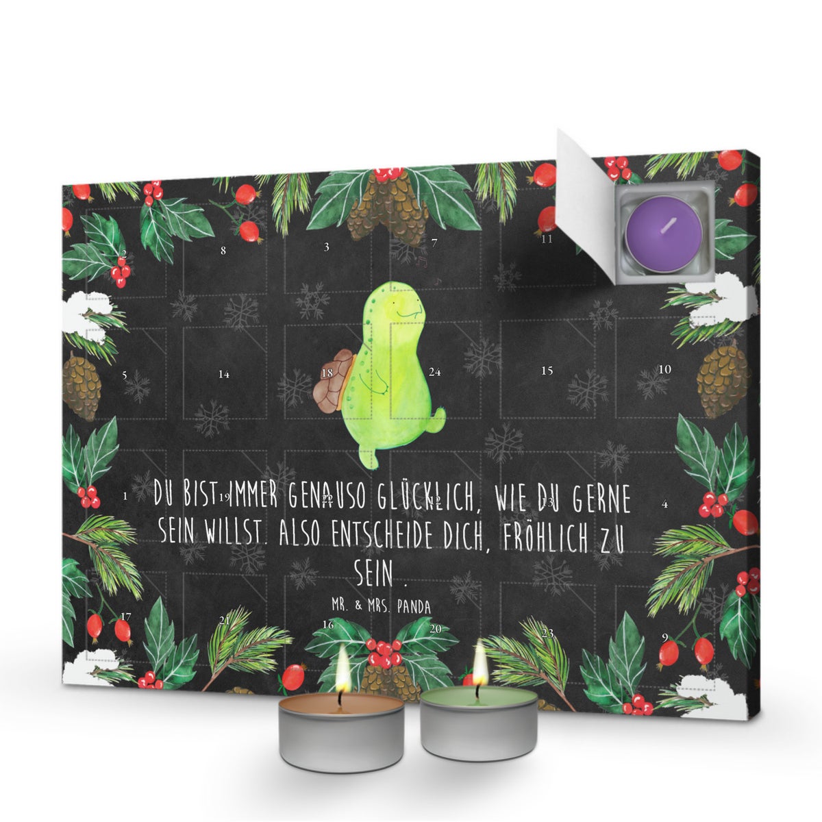 Mr. & Mrs. Panda Geurkaars Adventskalender Turtle Pipes - Zwart