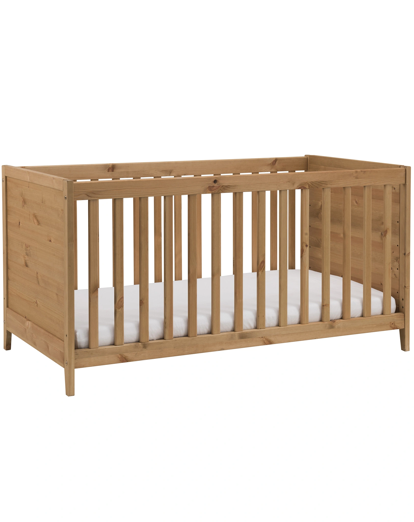 Kinderbett SOLVITA 70 x 140 cm (Farbe: laugenfarbig)