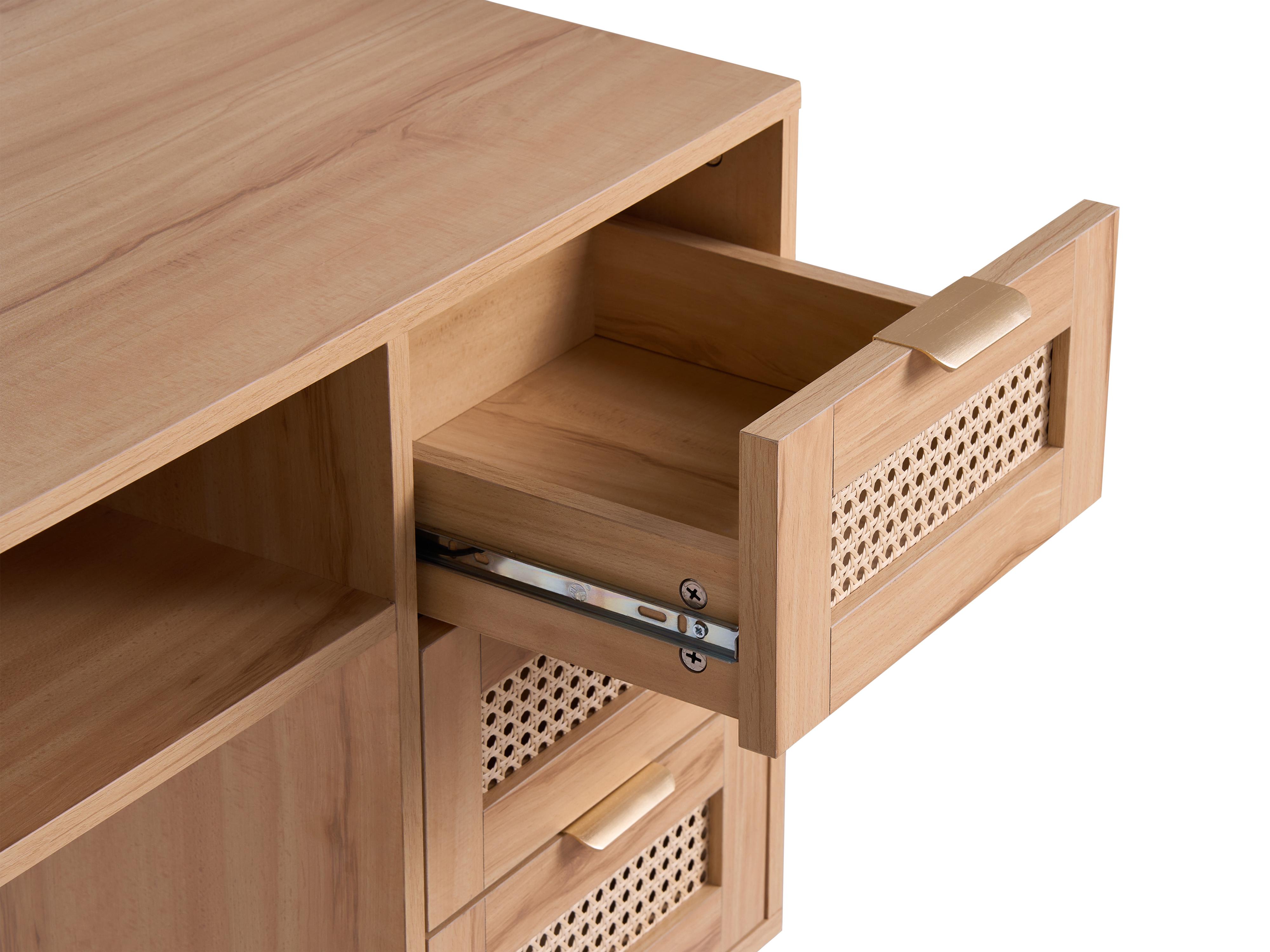 Bureau RAFFRA Lichtbruin 140 cm 60 cm