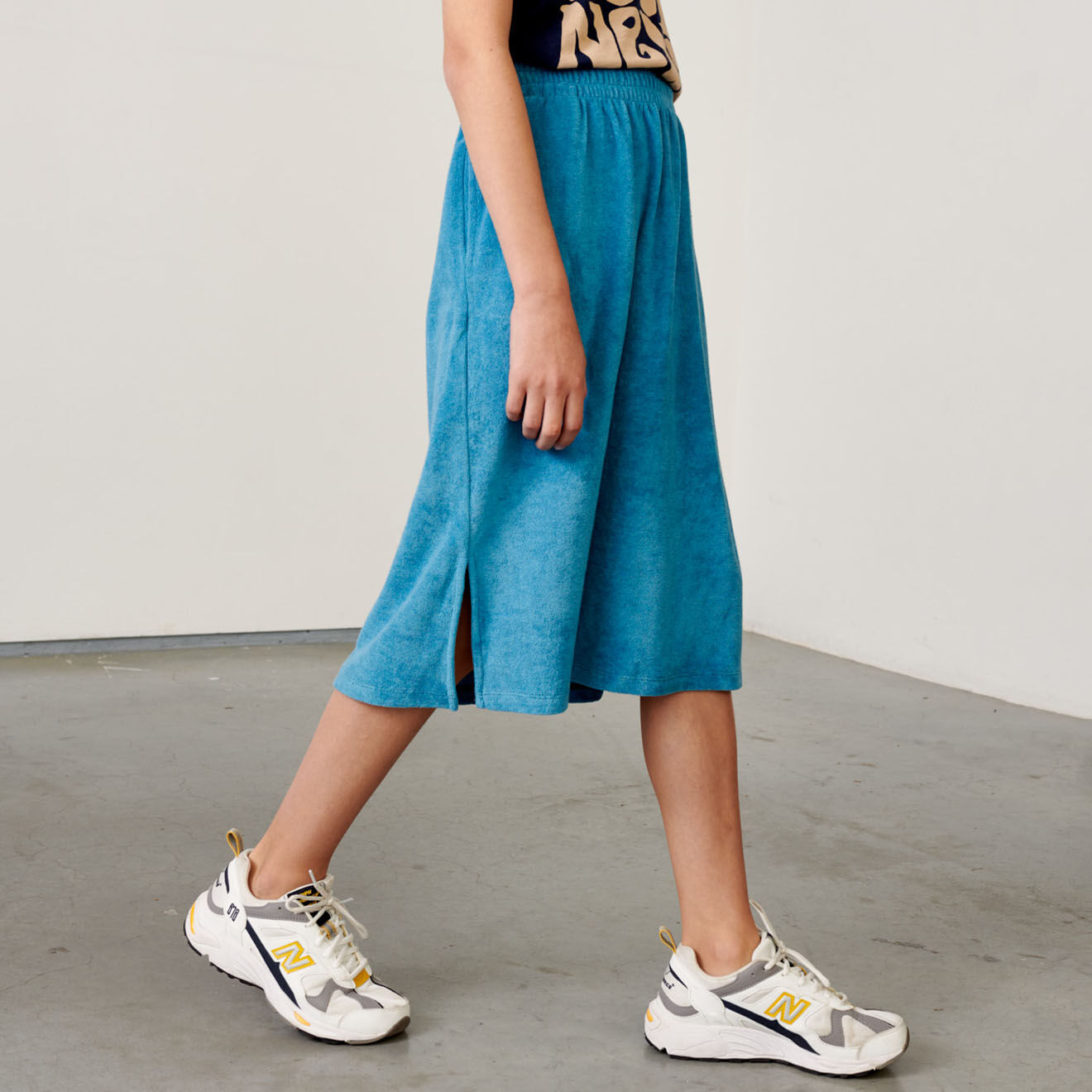 Bellerose Jupe midi Mona en Coton mélangé bleue