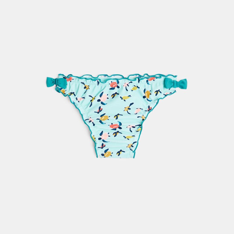 Culotte de bain tortues bleu bébé fille Bleu