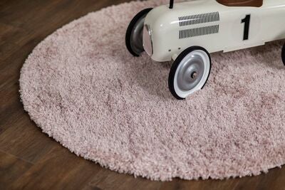 Teddy Gulvteppe Rundt 160, Dusty Pink