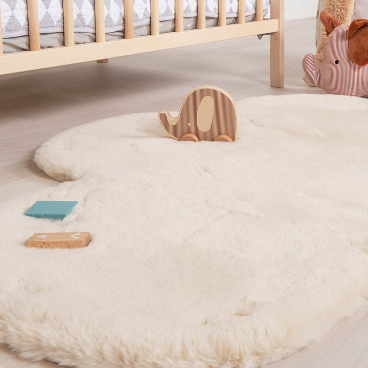 Kindervloerkleed - Huggy Wolk Creme | Super fluffy!