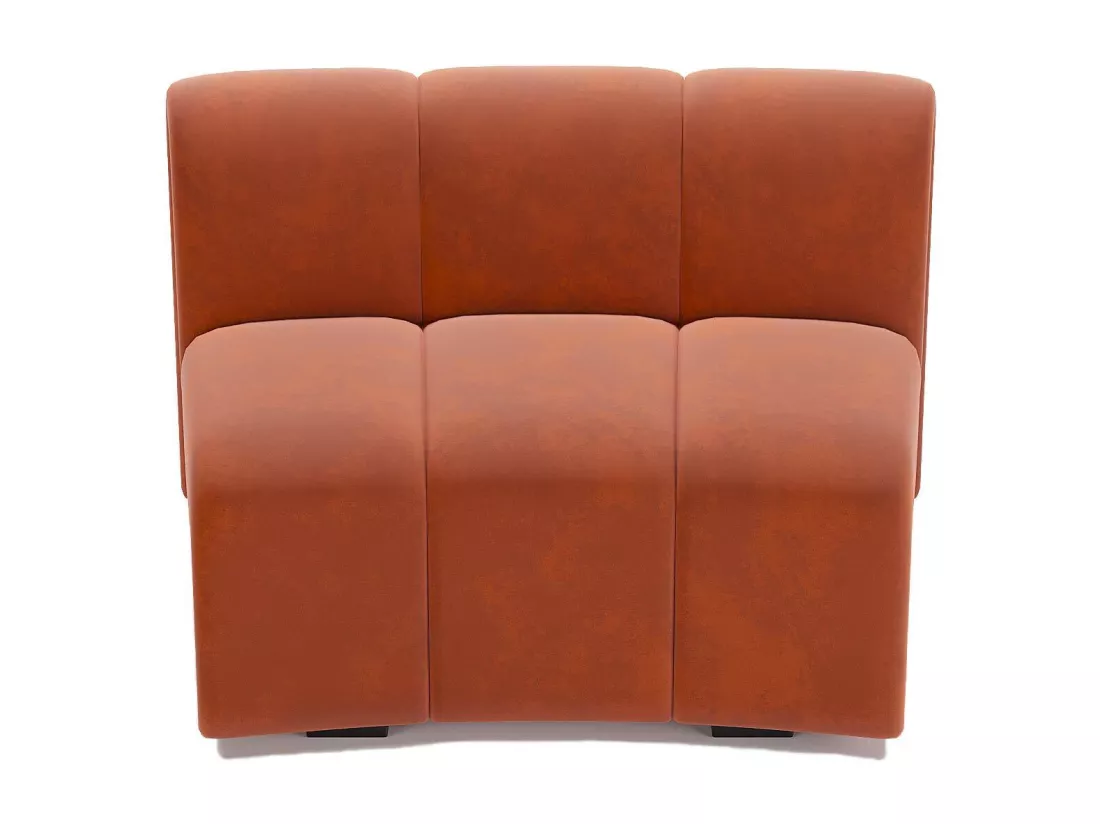 HELENE - Chauffeuse d’angle pour canapé modulable en velours ocre