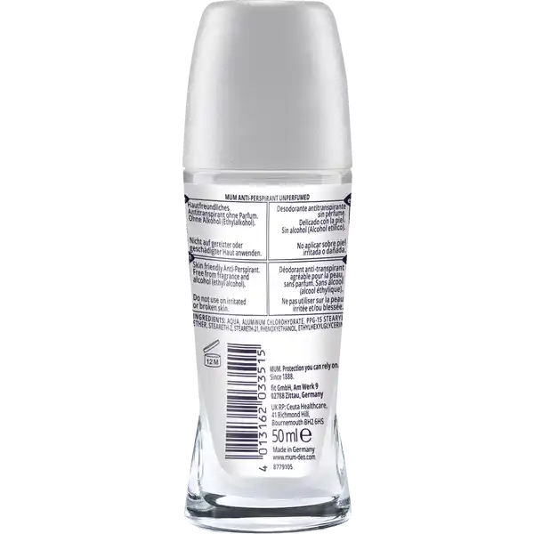 Anti-Transpirant Deo Roll On Unperfumed