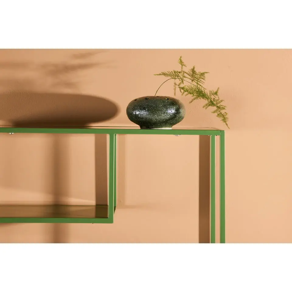 Wandkast Groen Staal - 85x35x190cm - Staal