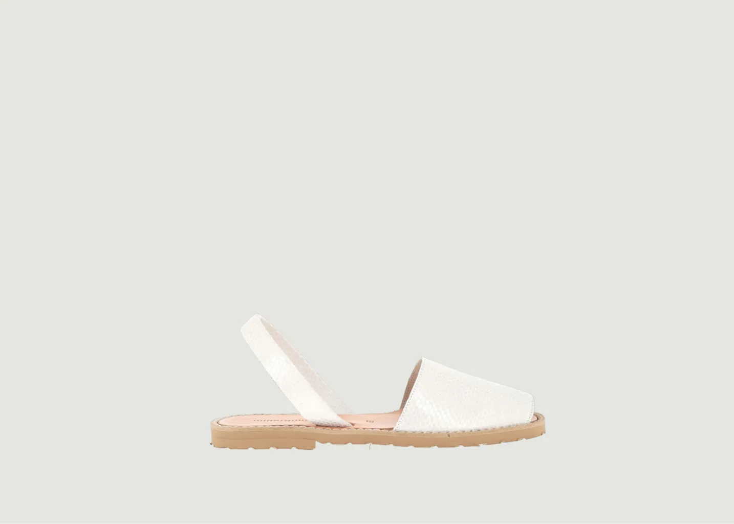 Sandales Avarca Cuir Lézard Blanco Minorquines