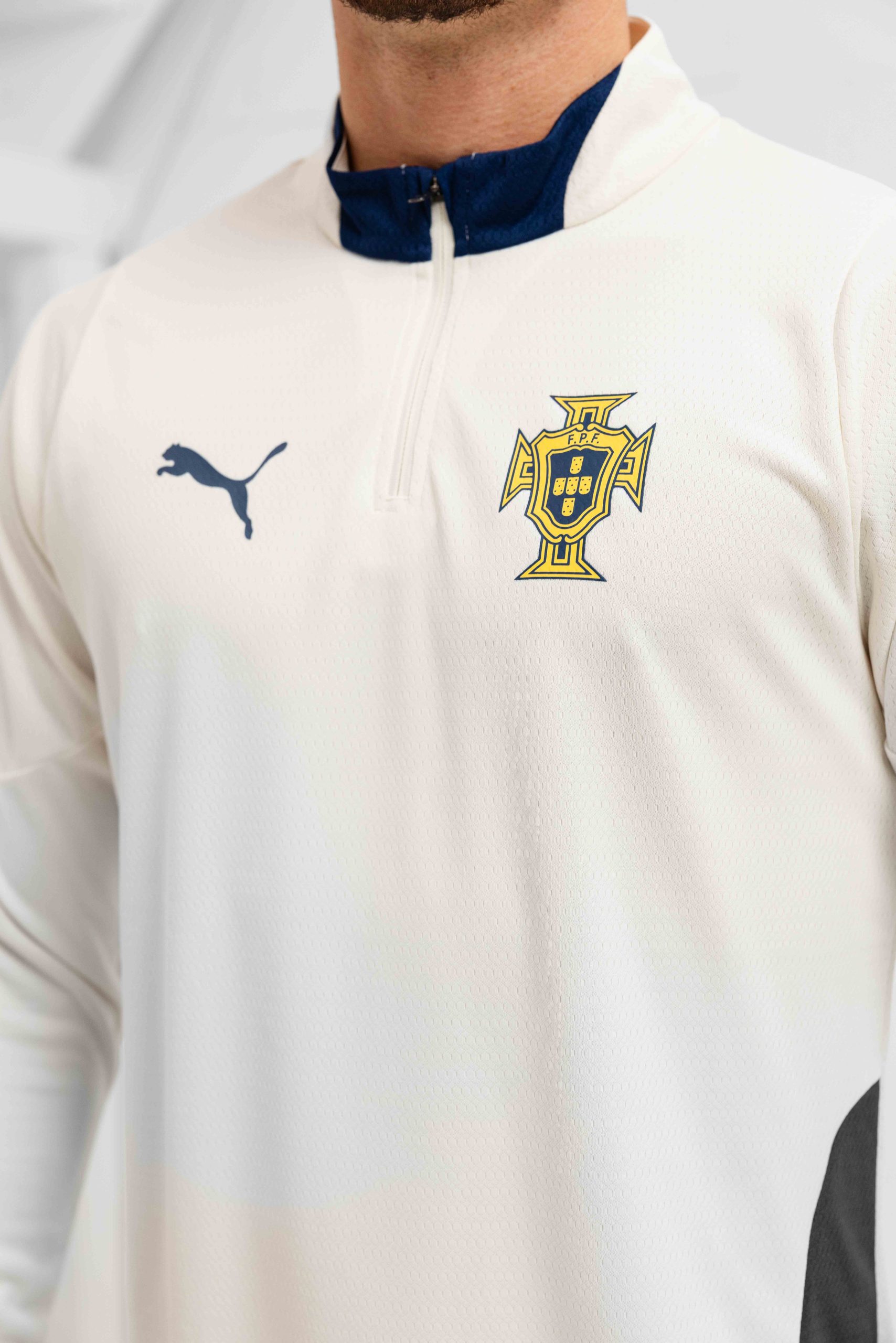 Portugal 1/4 Trainingspak Heren Wit/Donkerblauw 2025-2026