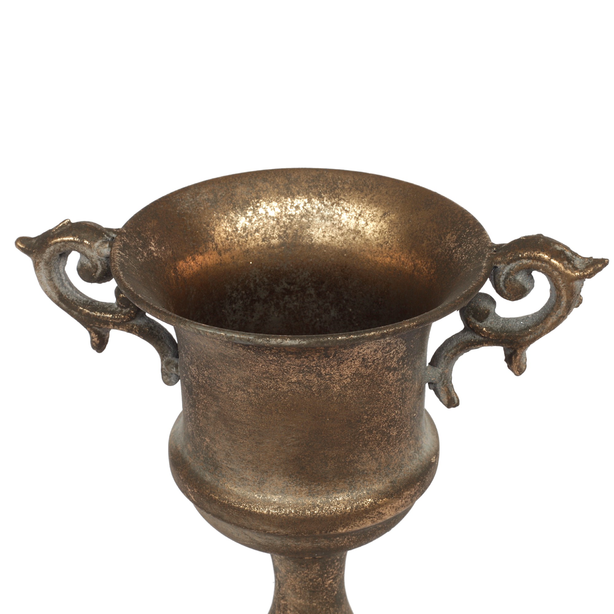 Blumenpokal 'Calice', antik messing, H 26 cm, Ø 11,5 cm von fischer's lagerhaus