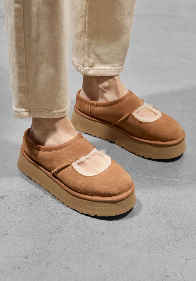 camel ugg instappers w bea mary jane