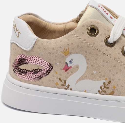Shoesme Zwaan Babyschoenen beige Leer