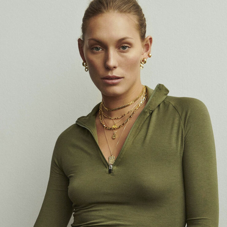 Camille Brinch Jewellery Small CB Choker Gold