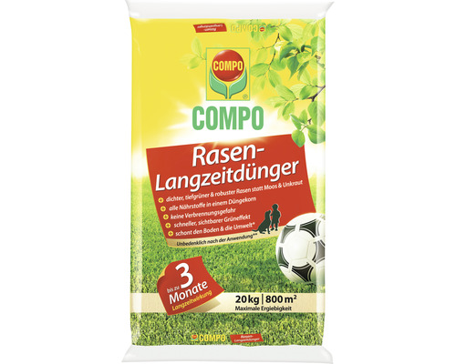 COMPO langzaamwerkende gazonmeststof 20 kg 800 m² minerale meststof
