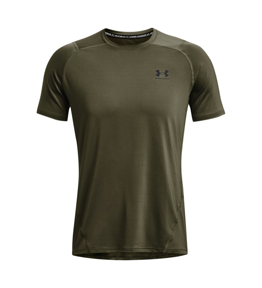 Camiseta Under Armour HeatGear Fitted de manga curta, verde