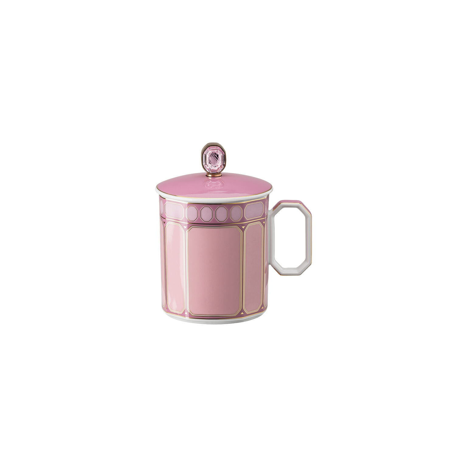 Signum Rose Becher mit Henkel mit Deckel