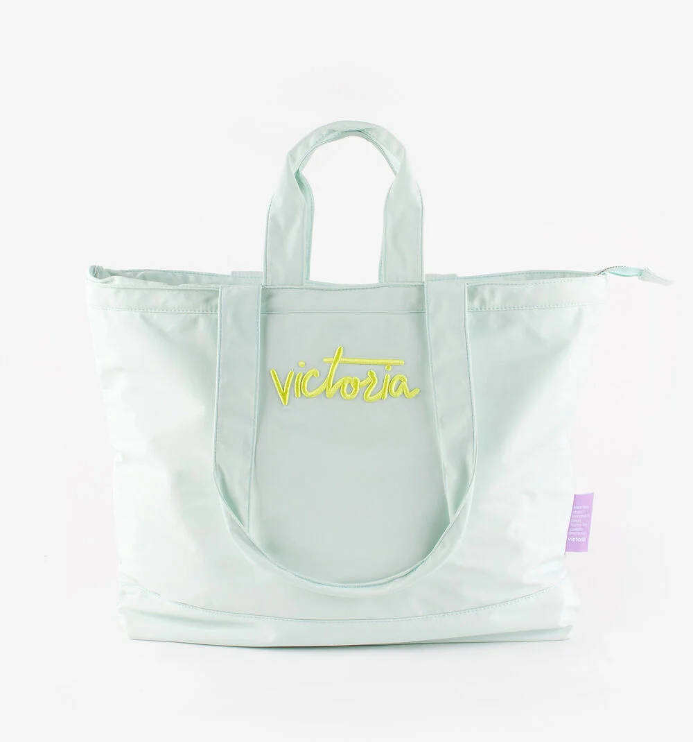 SAC SHOPPING NYLON BRODÉ Sac shopping pour femme MELON