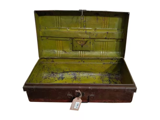 Valise en métal marron 59x32x21h
