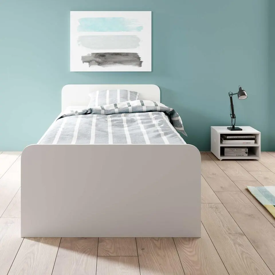 Bed Barko 90x200 met 3 lades - wit