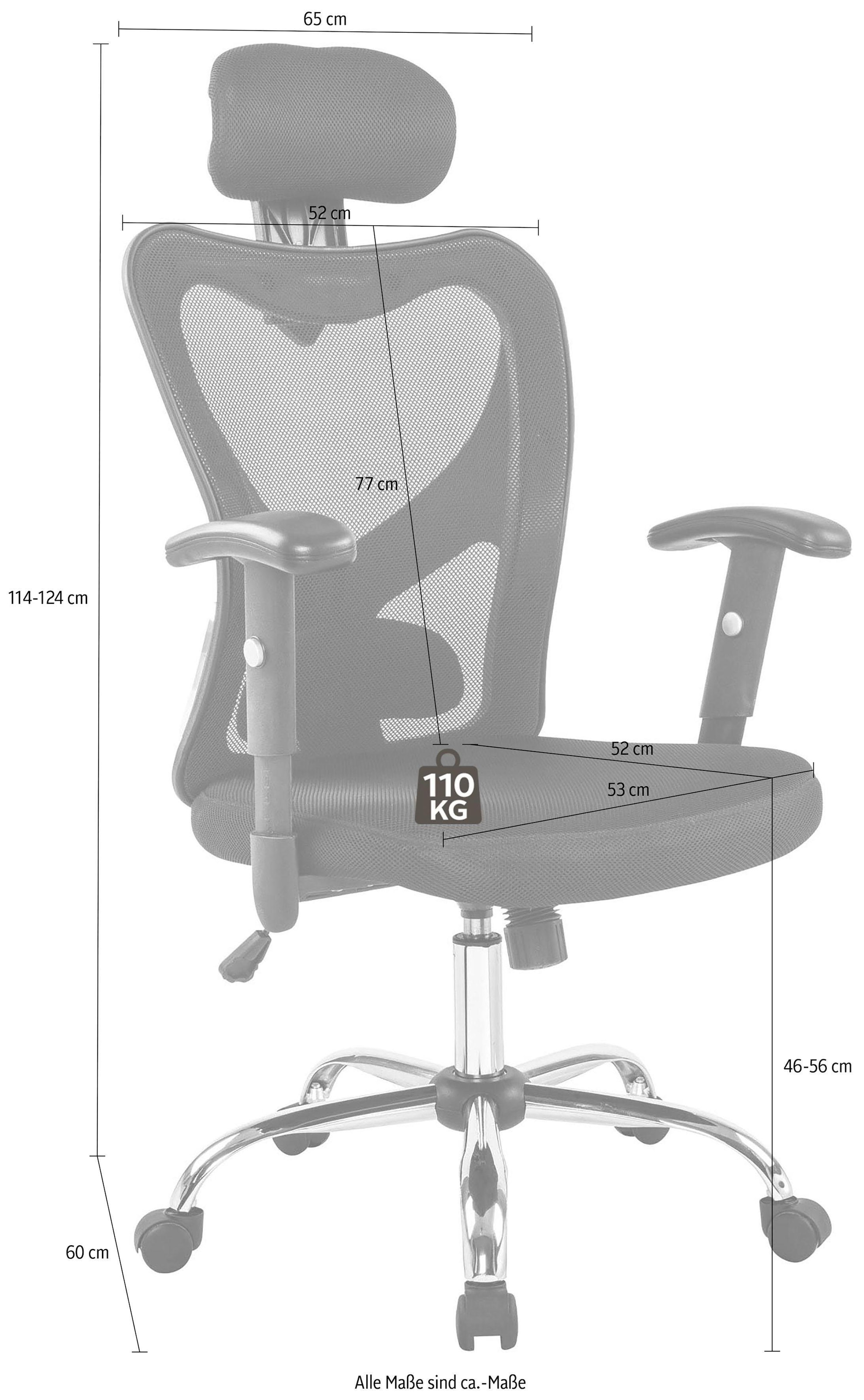 SalesFever Drehstuhl »für optimalen Komfort« () Mit elegantem Schmetterlingsmechanismus