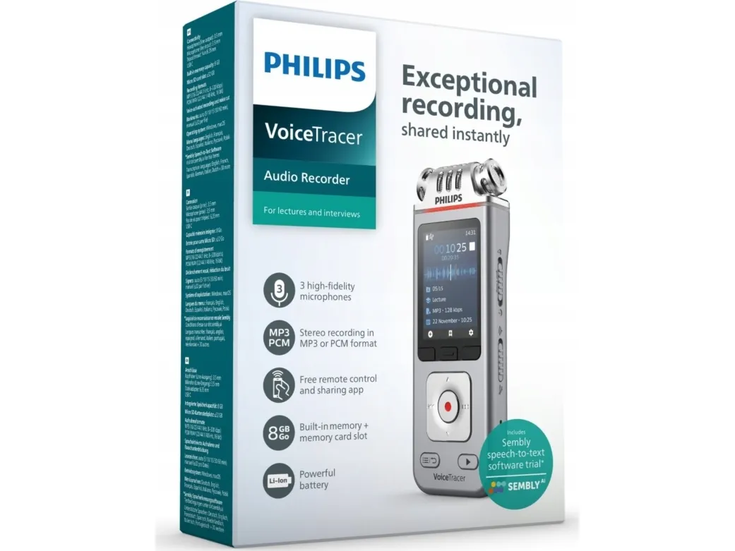 Philips Voice Tracer DVT4115 - - 8 GB